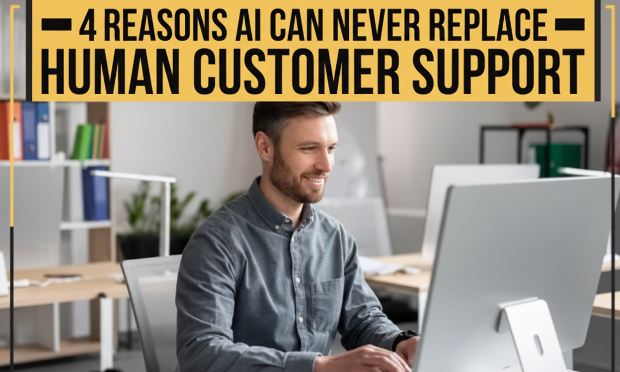 You are currently viewing 4 Reasons AI Can Never Replace Human Customer Support