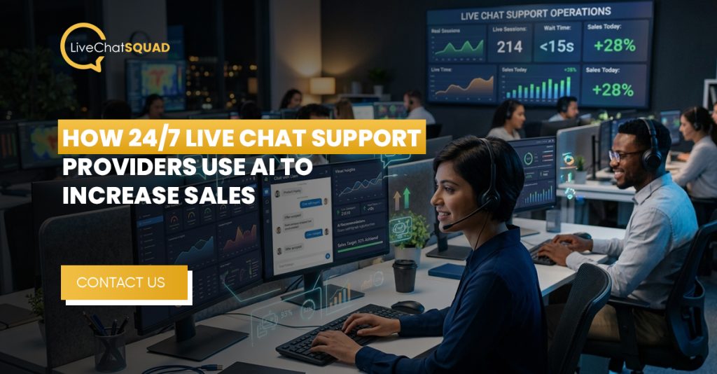 How 24/7 Live Chat Support Providers Use AI to Increase Sales